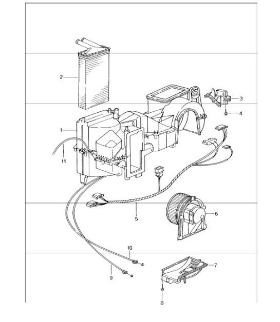 heater single parts 996 GT3-1 1999-05