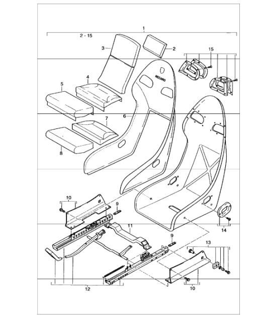 bucket seat with whole-leather cover 996 GT3-1 1999-05
