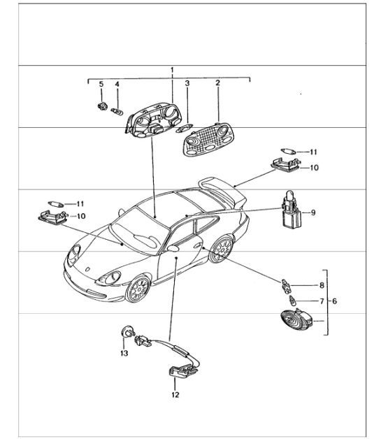interior lights luggage compartment lamp, engine compartment lamp