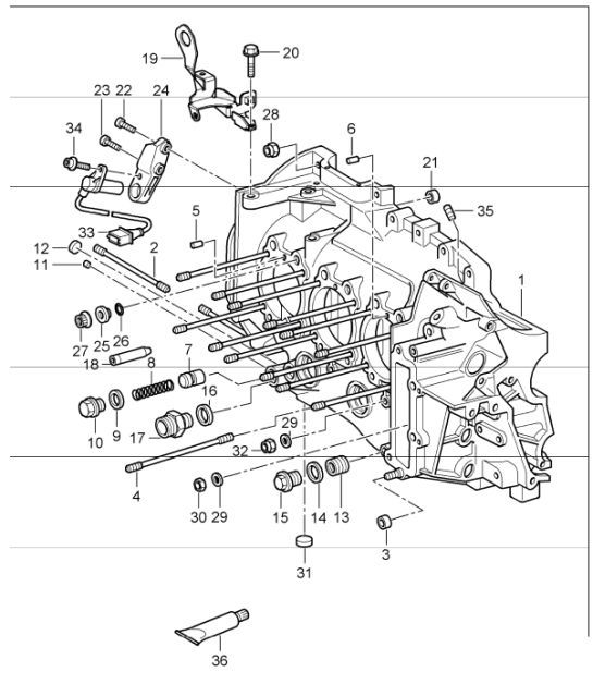 Diagram 101-05 Porsche 997 (911) MK2 2009-2012 Engine