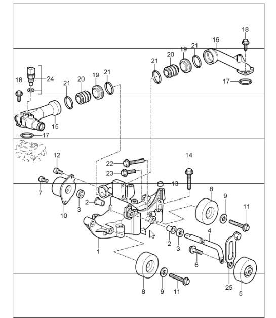 Diagram 101-15 Porsche Macan (95B) MK1 (2014-2018) Engine