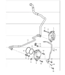 oil supply return line 997 GT3 M97.76 2007-09