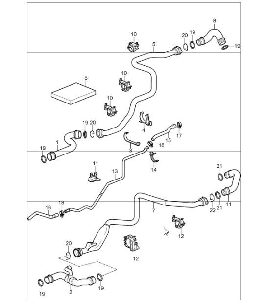 Diagram 105-06 Porsche Boxster 718 (982) 2017>> Engine