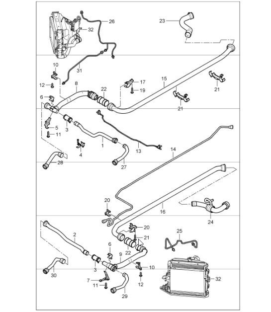 Diagram 105-10 Porsche Cayman 718C (982C) 2017>> Engine
