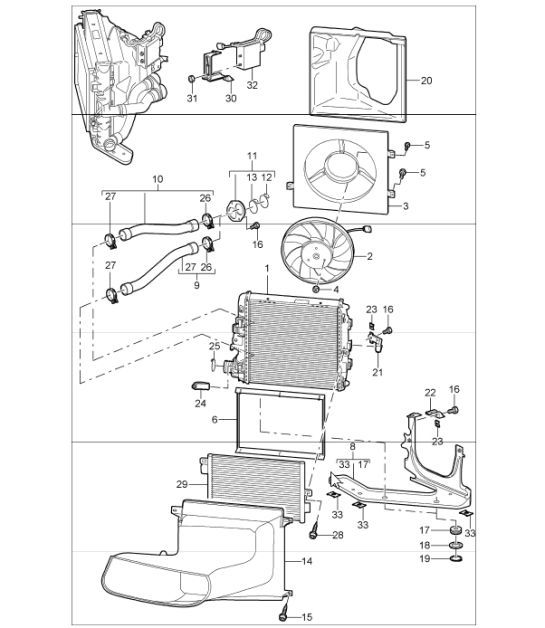 Diagram 105-16 Porsche Boxster 986 2.5L 1997-99 Engine