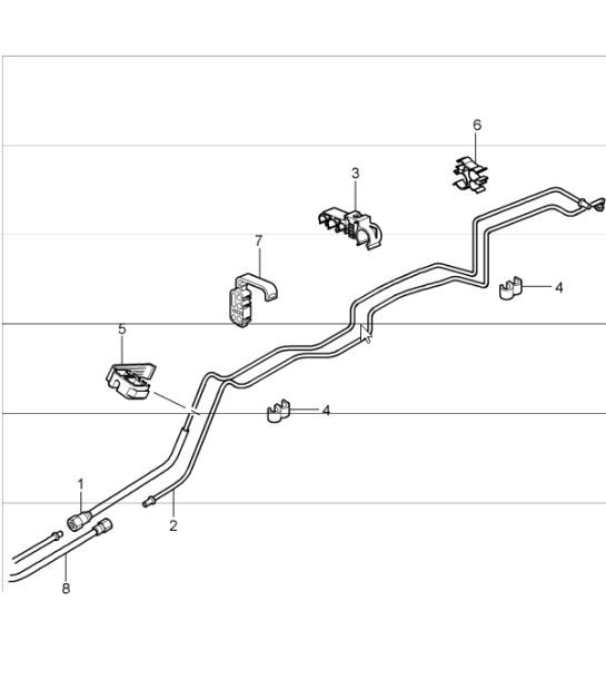 Diagram 201-11 Porsche Boxster 987 MKII 2.9L 2009-12 Fuel System, Exhaust System