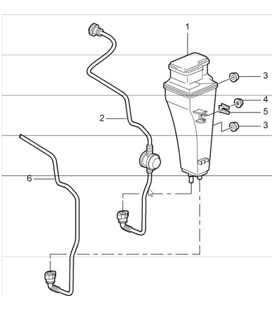Diagram 201-20 Porsche 997 (911) MK1 2005-2008 Fuel System, Exhaust System