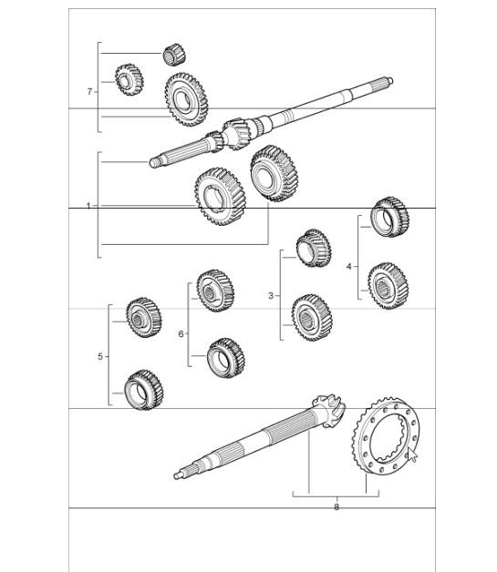 Diagram 303-00 Porsche Cayman 718C (982C) 2017>> Transmission