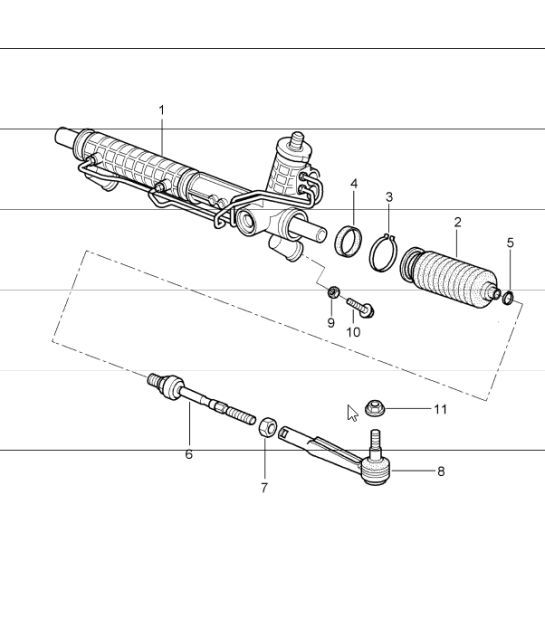 Diagram 403-00 Porsche Cayman 987C / 981C (2005-2016) Front Axle, Steering 