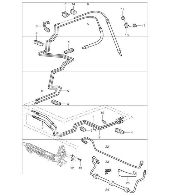 power steering lines 997 GT3 UPTO 2008