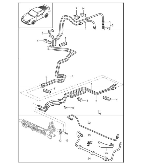 power steering lines 997 GT3 2010 ONWARDS
