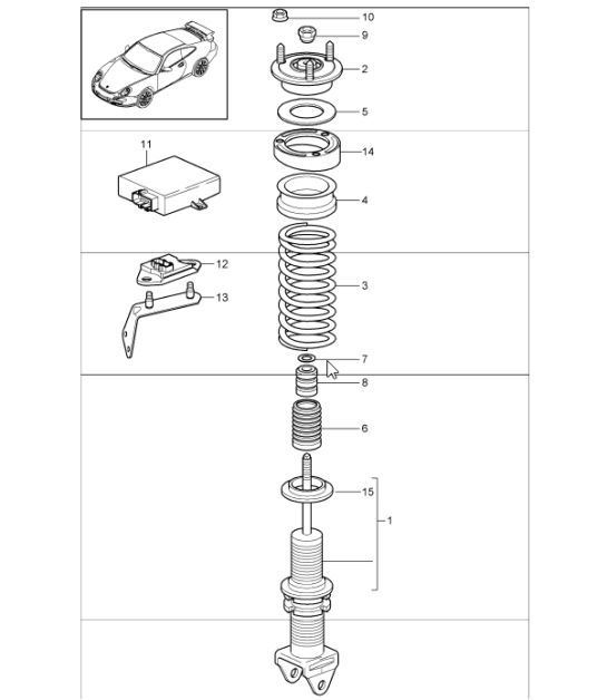 Diagram 502-00 Porsche Macan (95B) MK1 (2014-2018) Rear Axle