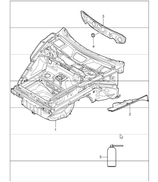 Diagram 801-05 Porsche 996 C4 3.6L 09/01-2005 Body