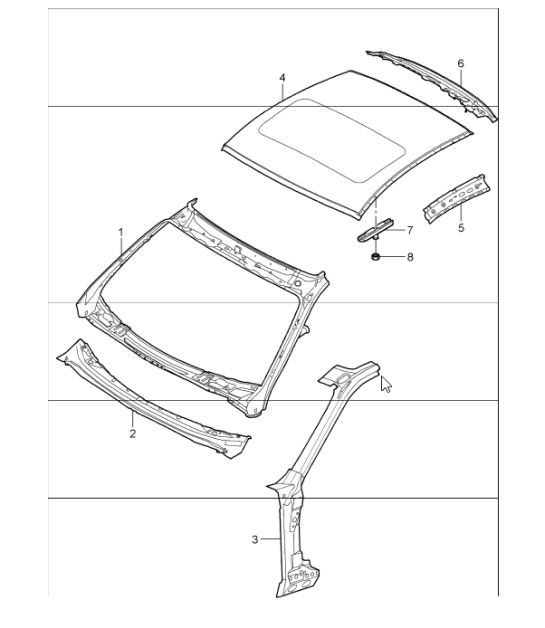 Diagram 801-45 Porsche 993 (911) GT2 1994-97 Body