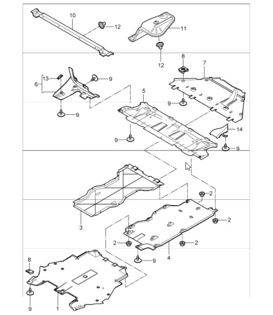 linings underbody 997 GT3 2007-11