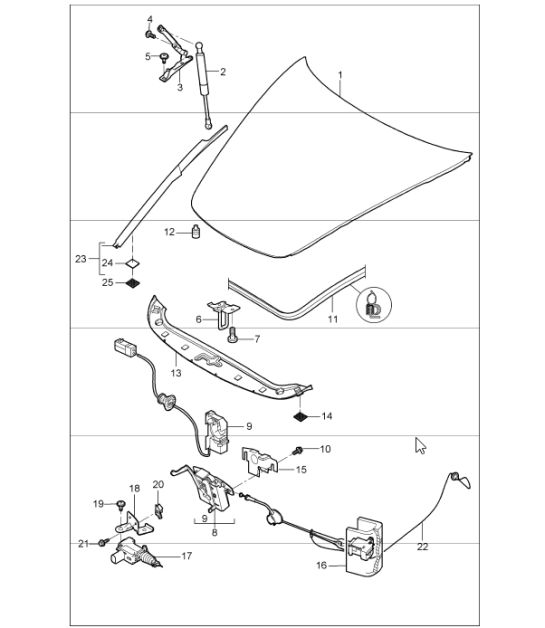 lid front 997 GT3 2007-11