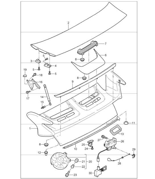Diagram 803-05 Porsche Cayman 718C (982C) 2017>> Body