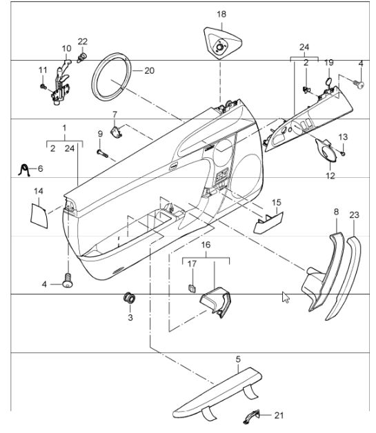 door trim panel accessories for cars with sports seat (1375/376/377 1378/388/389) 997 GT3 2007-11
