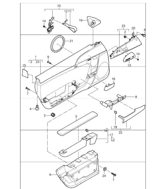 Diagram 807-13 Porsche Cayman 718C (982C) 2017>> Body