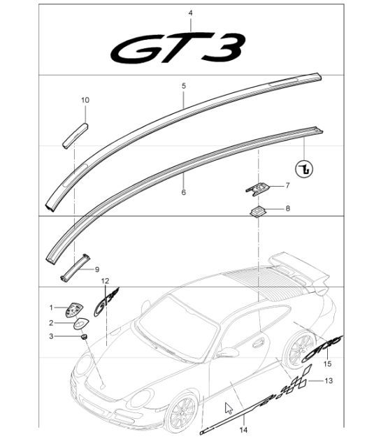 Diagram 810-02 Porsche 991 (911) MK1 2012-2016 Karosserie