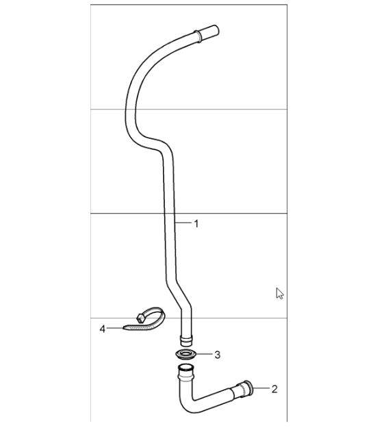 water drain tube, mount, air conditioner 997 GT3 2007-11