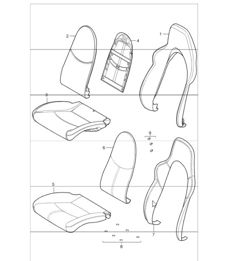 foam part, cover, sports seat 997 GT3 2007-11