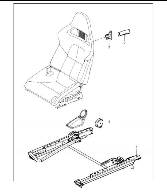 bucket seat, collapsible (complete not available) 997 GT3 2010 ONWARDS