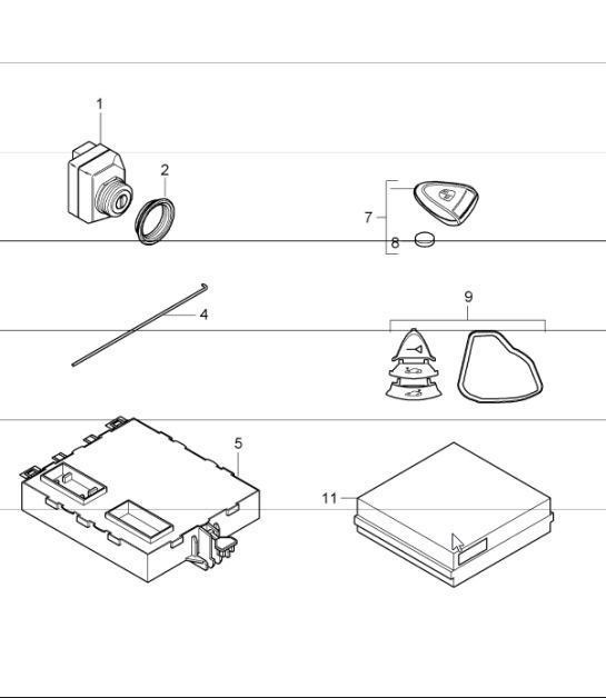 Diagram 901-04 Porsche Macan (95B) MK1 (2014-2018) Electrical equipment