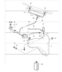windscreen washer system 997 GT3 2007-11