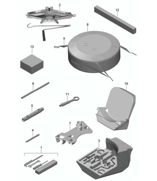 Diagram 001-000 Porsche Macan (95B) MK1 (2014-2018) Accessories & others 