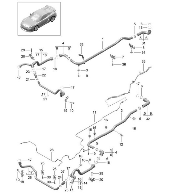 Diagram 105-010 Porsche 911 & 912 (1965-1989) Engine