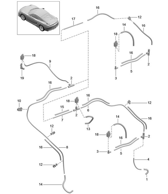 Vacuum system / Engine  981C Cayman GT4 2016