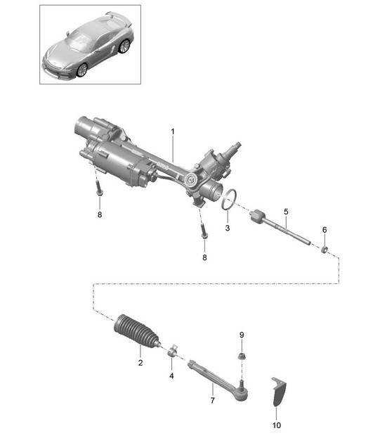 Steering gear / Steering parts 981C Cayman GT4 2016