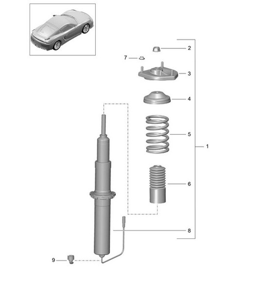 Diagram 502-000 Porsche Macan (95B) MK1 (2014-2018) Rear Axle