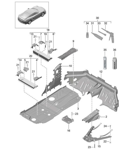 Diagram 801-020 Porsche 911 & 912 (1965-1989) Body