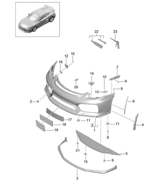 Diagram 802-000 Porsche Cayenne 9PA1 (957) 2007-2010 Body