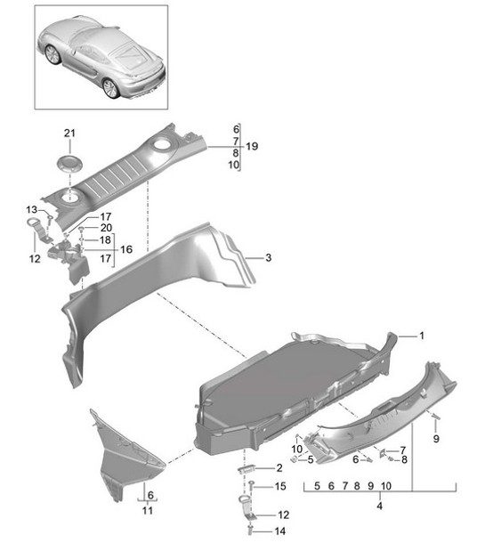 Diagram 807-005 Porsche Cayman 718C (982C) 2017>> Body