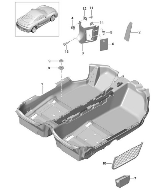 Diagram 807-010 Porsche Boxster 987 S 3.2/3.4L 2005-08/08 Body