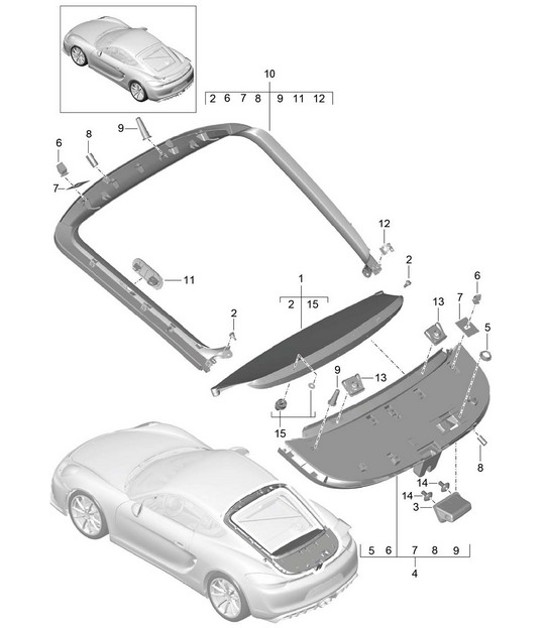 Diagram 807-035 Porsche Cayman 718C (982C) 2017>> Body