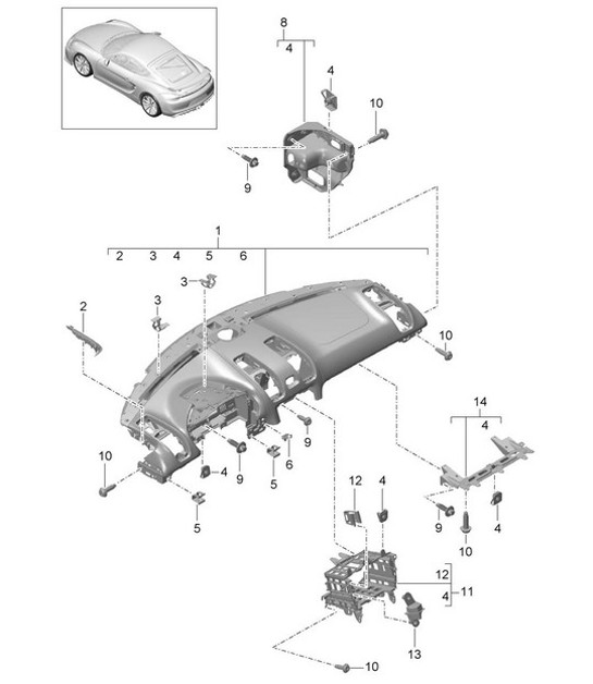 Diagram 809-000 Porsche Macan (95B) MK1 (2014-2018) Body