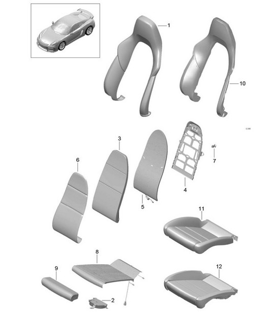 Diagram 817-017 Porsche Macan (95B) MK1 (2014-2018) Body