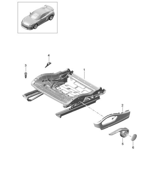 Diagram 817-023 Porsche Boxster 986/987/981 (1997-2016) Body