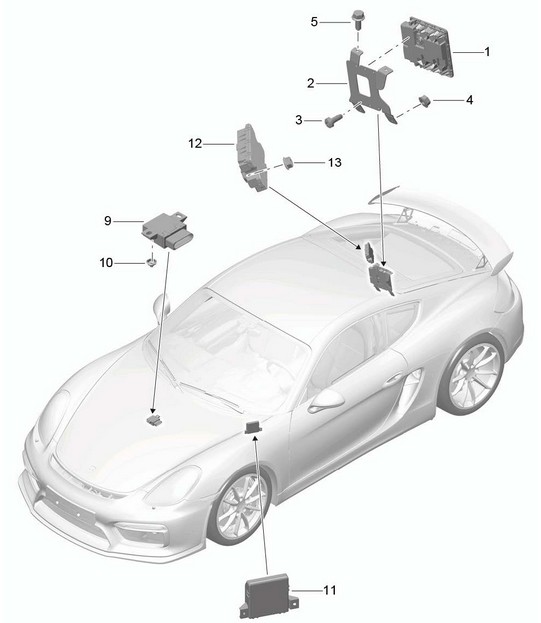 Control units 981C Cayman GT4 2016