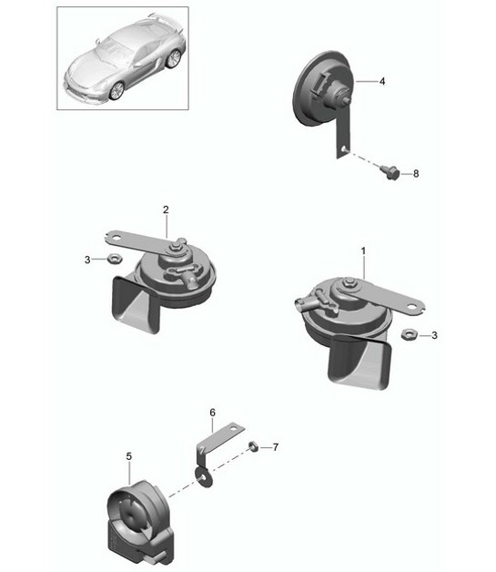 Diagram 903-000 Porsche Macan (95B) MK1 (2014-2018) Electrical equipment