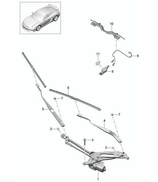 Diagram 904-000 Porsche Cayman 987C / 981C (2005-2016) Electrical equipment