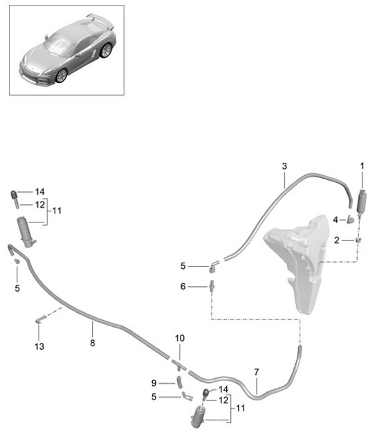 Diagram 904-020 Porsche Boxster 986/987/981 (1997-2016) Elektrische apparatuur