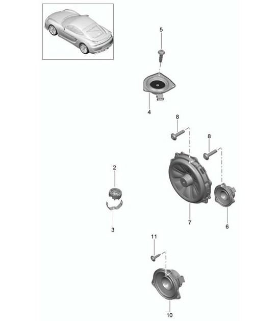 Diagram 911-005 Porsche 997 (911) MK1 2005-2008 Electrical equipment