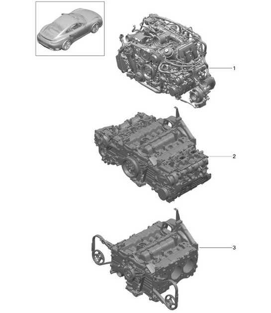 Diagram 101-000 Porsche Macan (95B) MK1 (2014-2018) Engine