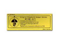 sticker 'ignition timing' 91100650800