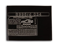 tire pressure label 99670128751